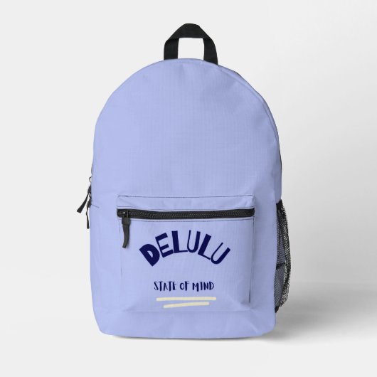 Delulu-Zustand Geist Bedruckter Rucksack (Vorderseite)