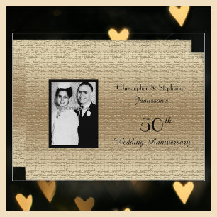 Deluxe 50. Hochzeitstag Foto Einladung