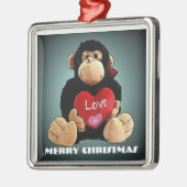 Deluxe Affe-Liebe-Weihnachtsverzierung Ornament Aus Metall (Links)