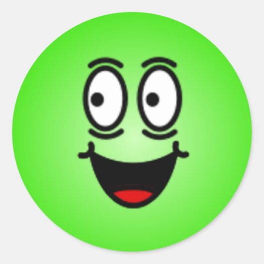 Deluxe Alberne Smiley Runder Aufkleber (Vorderseite)