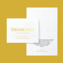 Deluxe Beileid Danke Card Gold Foil