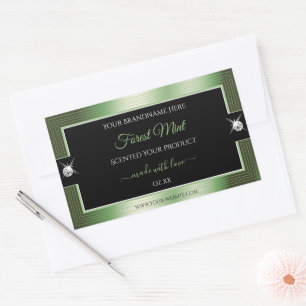 Deluxe Black Forest Green Brilliants Produktkennze Rechteckiger Aufkleber