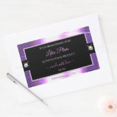 Deluxe Black Lilac Shiny Brilliants Produktlabel Rechteckiger Aufkleber (Umschlag)
