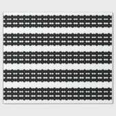 Deluxe Black und White Zigzag Design Geschenkpapier (Flach)