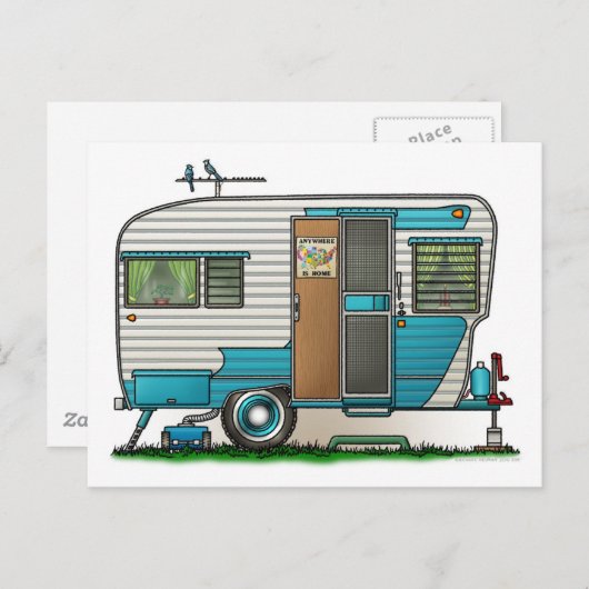 Deluxe Camper Trailer Postkarte (Vorne/Hinten)