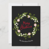 Deluxe Christmas Botanicals Party Einladung (Rückseite)