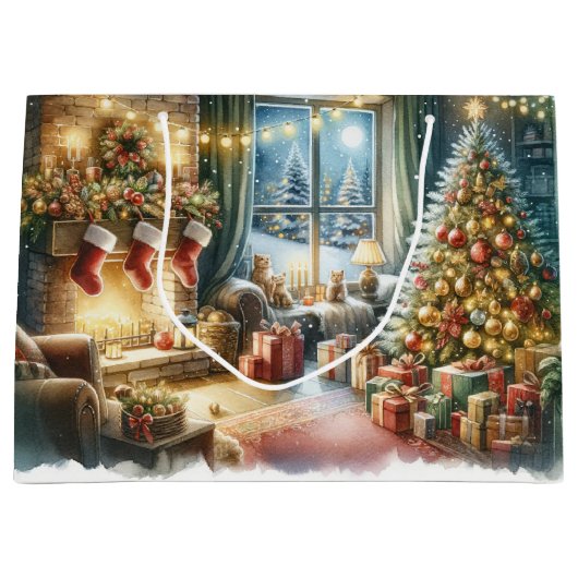 Deluxe Christmas Große Geschenktüte (Vorderseite)