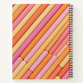 Deluxe Custom Pastel Geometric Notebook - Abstrakt Notizblock (Rückseite)