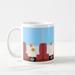 Deluxe Fifties Sock Hop Era Retro Diner Cartoon Kaffeetasse