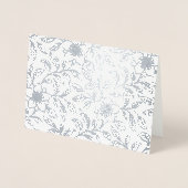 Deluxe Foil Silver Floral Wedding Einladung (Vorderseite)