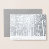 Deluxe Foil Silver Trees Scripture Sympathy Card Folienkarte (Rückseite mit Umschlag)