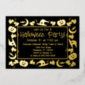 Deluxe Fun 5 x 7 Foil Halloween-Party Einladung (Vorderseite)