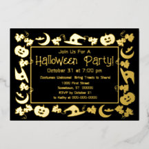 Deluxe Fun 5 x 7 Foil Halloween-Party Einladung