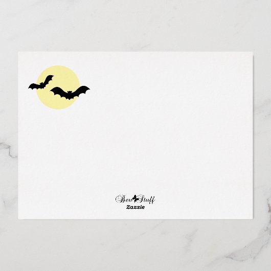 Deluxe Fun 5 x 7 Foil Halloween-Party Einladung (Rückseite)