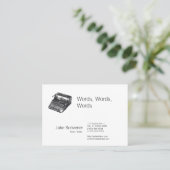 Deluxe geräuschlose Retro Schreibmaschine Visitenkarte (Stehend Vorderseite)