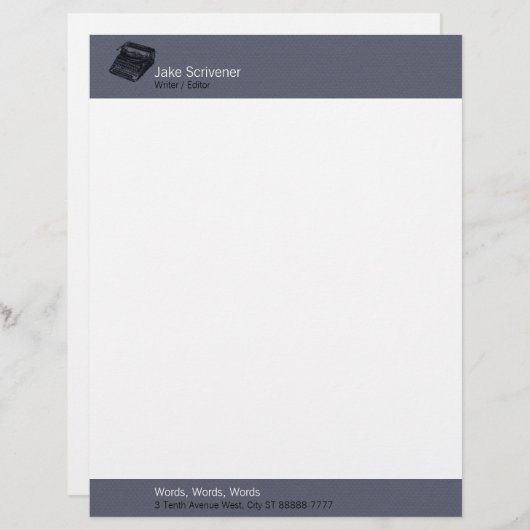 Deluxe geräuschlose Schreibmaschinenschiefer Imita Briefkopf (Vorne/Hinten)