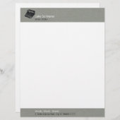 Deluxe geräuschloser Grau-Imitat-Flanell der Briefbogen (Vorne/Hinten)