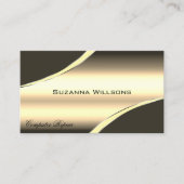 Deluxe Gold Brown Decklines und QR Code Visitenkarte (Vorderseite)