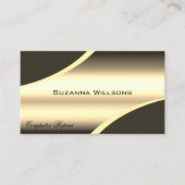 Deluxe Gold Brown geschwungene Dekoration Lines Gl Visitenkarte (Vorderseite)