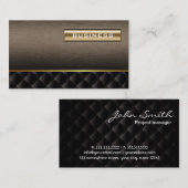 Deluxe Gold & Dark Wood Business Card Visitenkarte (Vorne/Hinten)