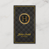 Deluxe Gold Monogram Author Business Card Visitenkarte (Vorderseite)