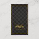 Deluxe Gold Monogram Barkeeper Business Card Visitenkarte (Rückseite)