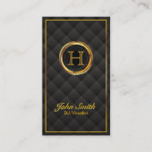 Deluxe Gold Monogram DJ Music Business Card Visitenkarte (Vorderseite)