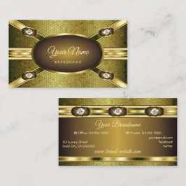 Deluxe Gold Shimmer mit leuchtenden Imitaten Rhine Visitenkarte