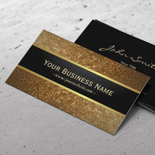 Deluxe Golden Glitzer Dark Metallic Business Card Visitenkarte