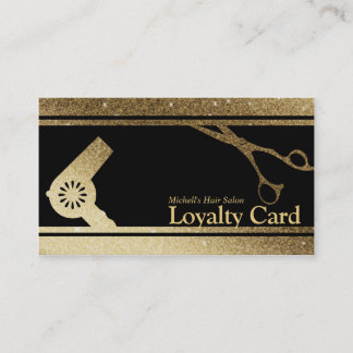 Deluxe Golden Make up Haar Salon Loyalty Card Treuekarte