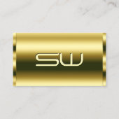 Deluxe Golden Shimmery Optics und Monogram Stylish Visitenkarte (Vorderseite)