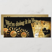 Deluxe Hochzeit Tanya u. Thomas Las Vegas Einladung (Vorne/Hinten)