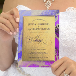 Deluxe Jewel Tone Wedding Einladung