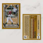 Deluxe kundenspezifische Baseballkarte Visitenkarte (Vorne/Hinten)