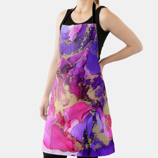 Deluxe Lila Rosa Gold Tintenstrahl Flow. Flüssige Schürze (InSitu)