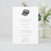 Deluxe Noiseless Retro-Schreibmaschine Einladung (Stehend Vorderseite)