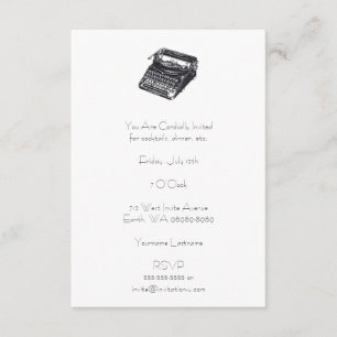 Deluxe Noiseless Retro-Schreibmaschine Einladung