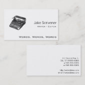 Deluxe Noiseless Retro Schreibmaschine Visitenkarte (Vorne/Hinten)