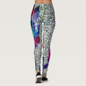 Deluxe Orientale Lotus Blume Originelle Kunst, Dic Leggings (Rückseite)
