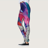Deluxe Orientale Lotus Blume Originelle Kunst, Dic Leggings (Links)