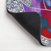 Deluxe Orientale Lotus Blume Originelle Kunst, Dic Mousepad (Ecke)