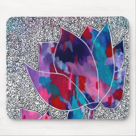Deluxe Orientale Lotus Blume Originelle Kunst, Dic Mousepad