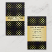 Deluxe | Polka Dots | Golden 2 Visitenkarte (Vorne/Hinten)