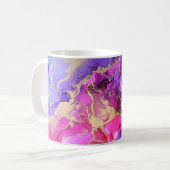 Deluxe Purple Pink Gold Ink Flow. Liquid layers of Kaffeetasse (Vorderseite Links)