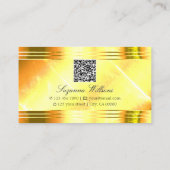Deluxe-schimmergelbe Goldgrenzen mit QR-Code Visitenkarte (Rückseite)