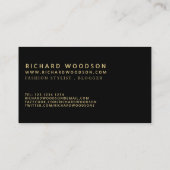 deLuxe Schwarz-beratenverfasser des Goldn Visitenkarte (Rückseite)