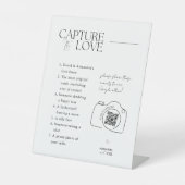 DELUXE Simple Share Wedding Fotos mit QR Code Sockelschild (Vorderseite)