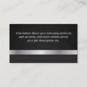 Deluxe | Textur / Silber / Kohlenstoff Visitenkarte (Rückseite)