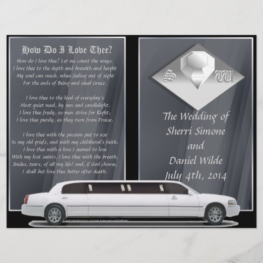 Deluxe Wedding Program (Bi-fold Design) (Vorderseite)