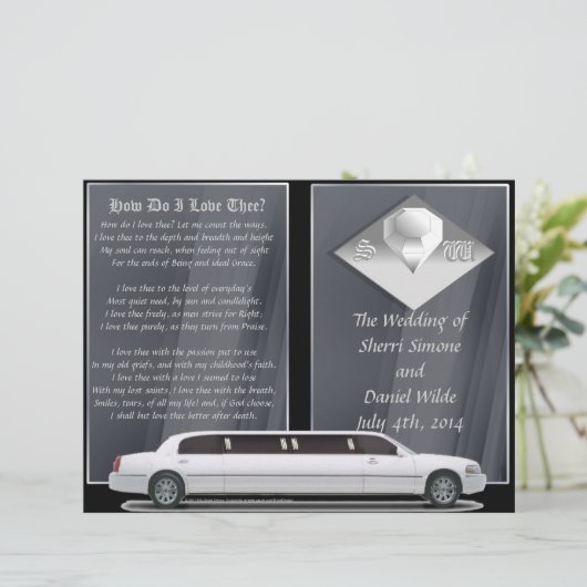 Deluxe Wedding Program (Bi-fold Design) (Stehend Vorderseite)